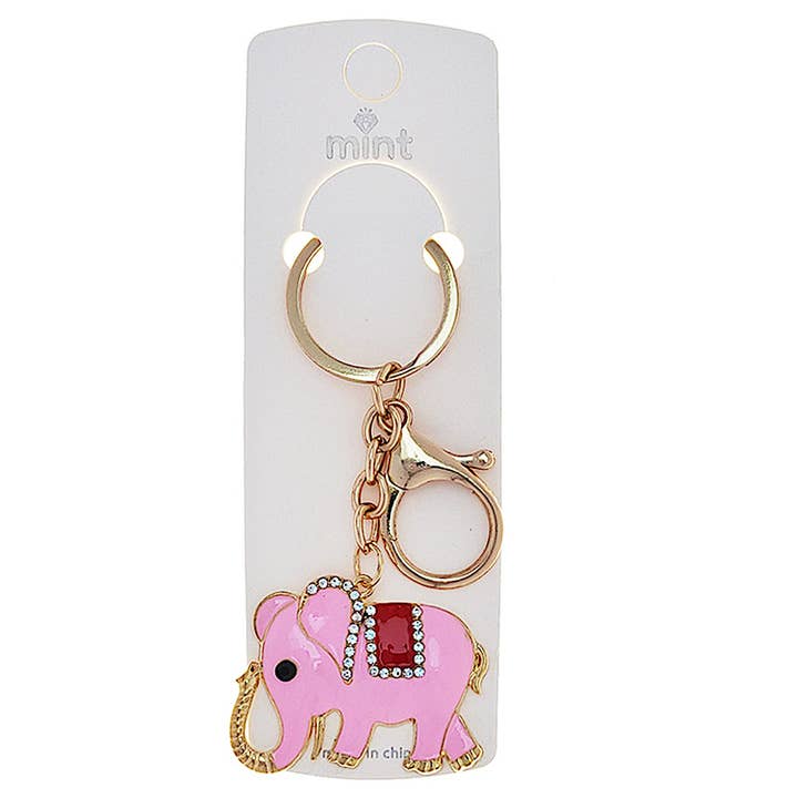 Enamel Elephant Keychain for wholesale by Atlas Fashion
