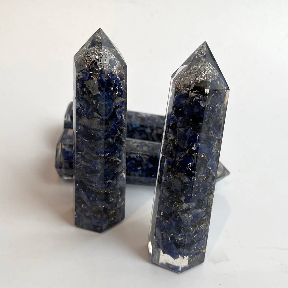 VIE – wholesale Spiritual stone/crystal – Orgonite Obelisk Tower, 8x2x2cm50