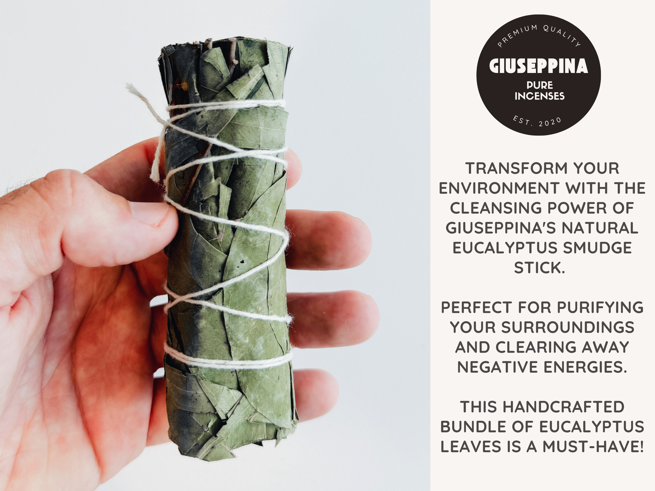 Giuseppina Shop – wholesale Salviabunt – Eukalyptus och Sage Rökelsepinne – Naturlig Rening3