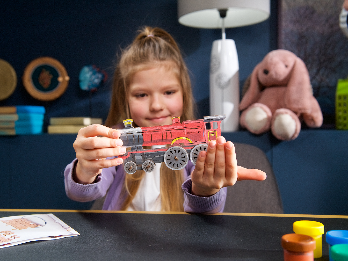 Ukidz LLC - Vente Kit de bricolage – enfant - UGears Hogwarts™ Express (Puzzle 3D en bois - Coloration)2