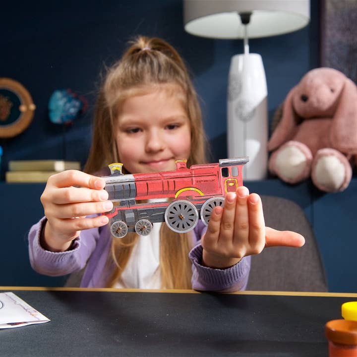 Ukidz LLC - Vente Kit de bricolage – enfant - UGears Hogwarts™ Express (Puzzle 3D en bois - Coloration)2