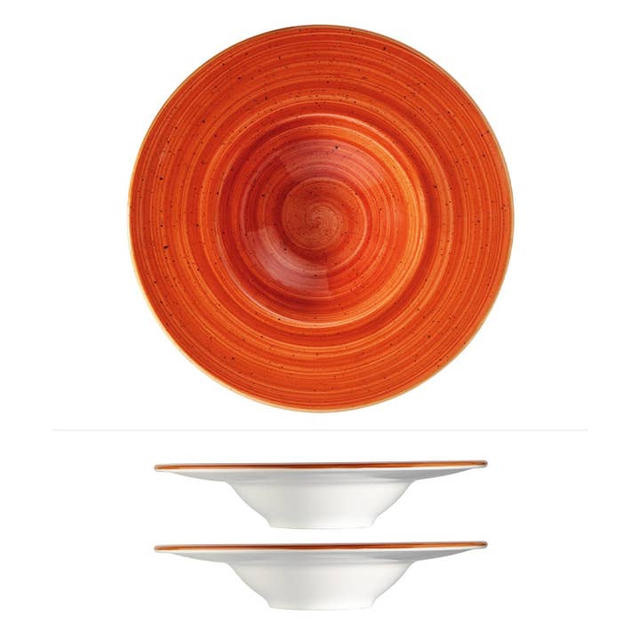 Terracota dia.11" h:2.5" 14 oz. Round Terracotta Porcelain Bowl (Set of 2) for wholesale by TURGLA HOME