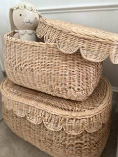 Auden & Avery - Wholesale Basket - Scalloped Rattan Basket - Medium 11