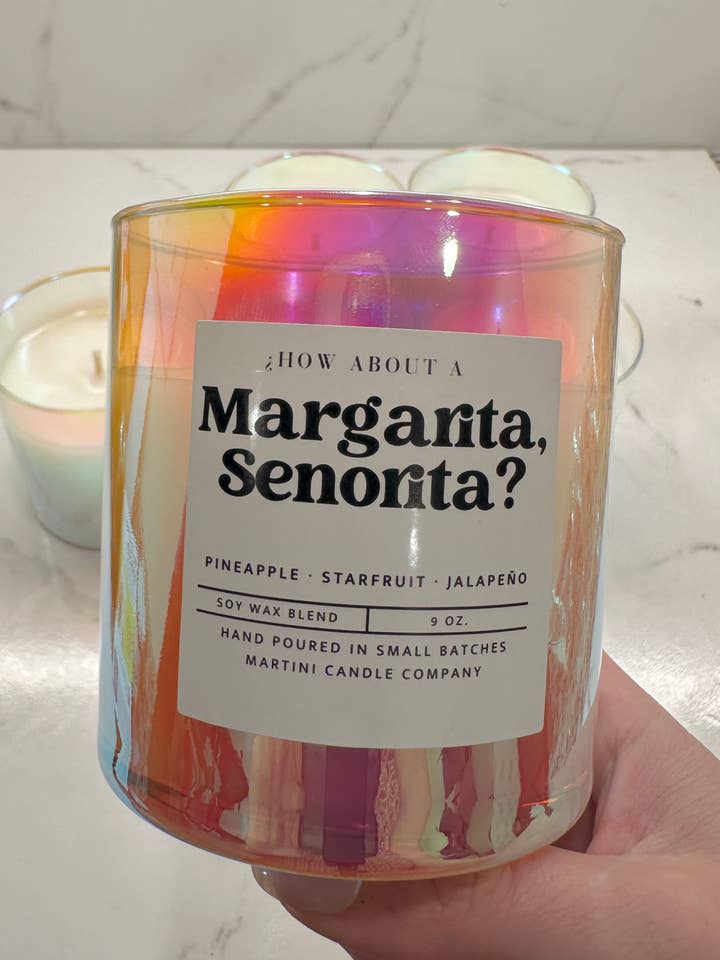 9 oz Margarita Prism Candle – Summer Cocktail Collection for wholesale by Martini Candle Co.