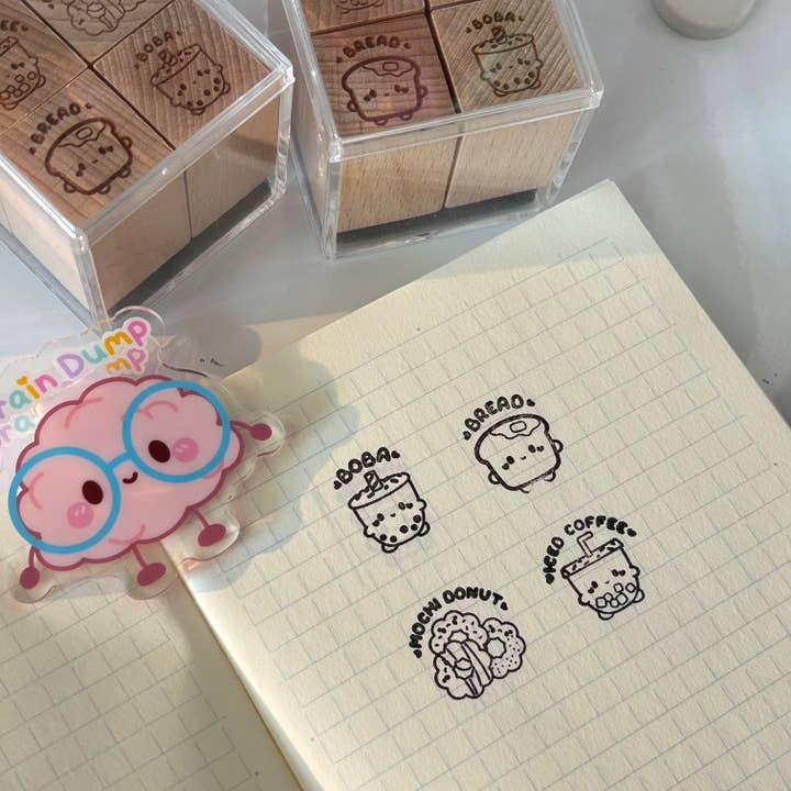 Paper and Sprinkles - Wholesale Stationery/Notecard Set - Cute Cafe Mini Stamp Set3