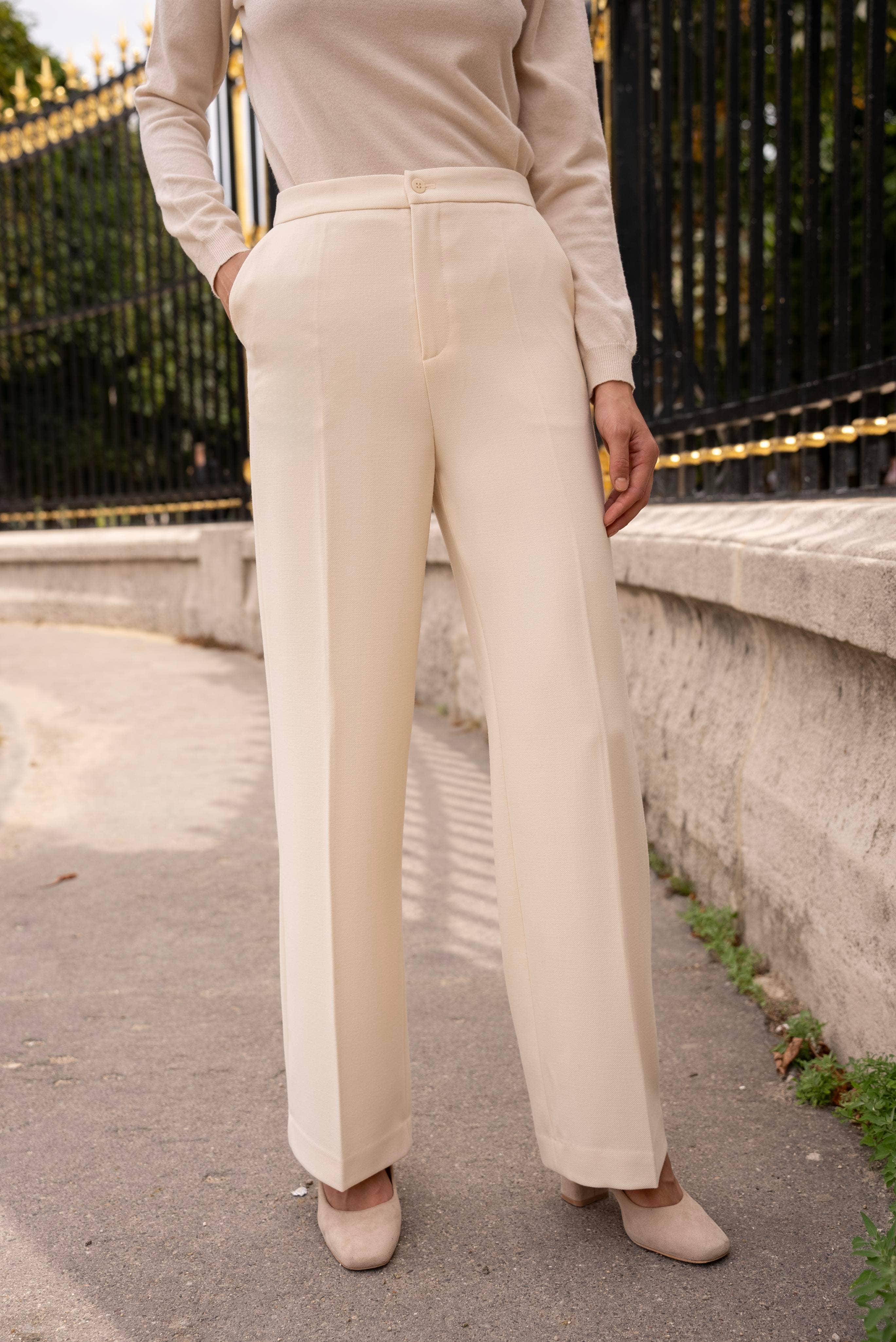 Attentif Paris - Wholesale Pants - Women's - [Thick] Straight-cut pants in winter material8