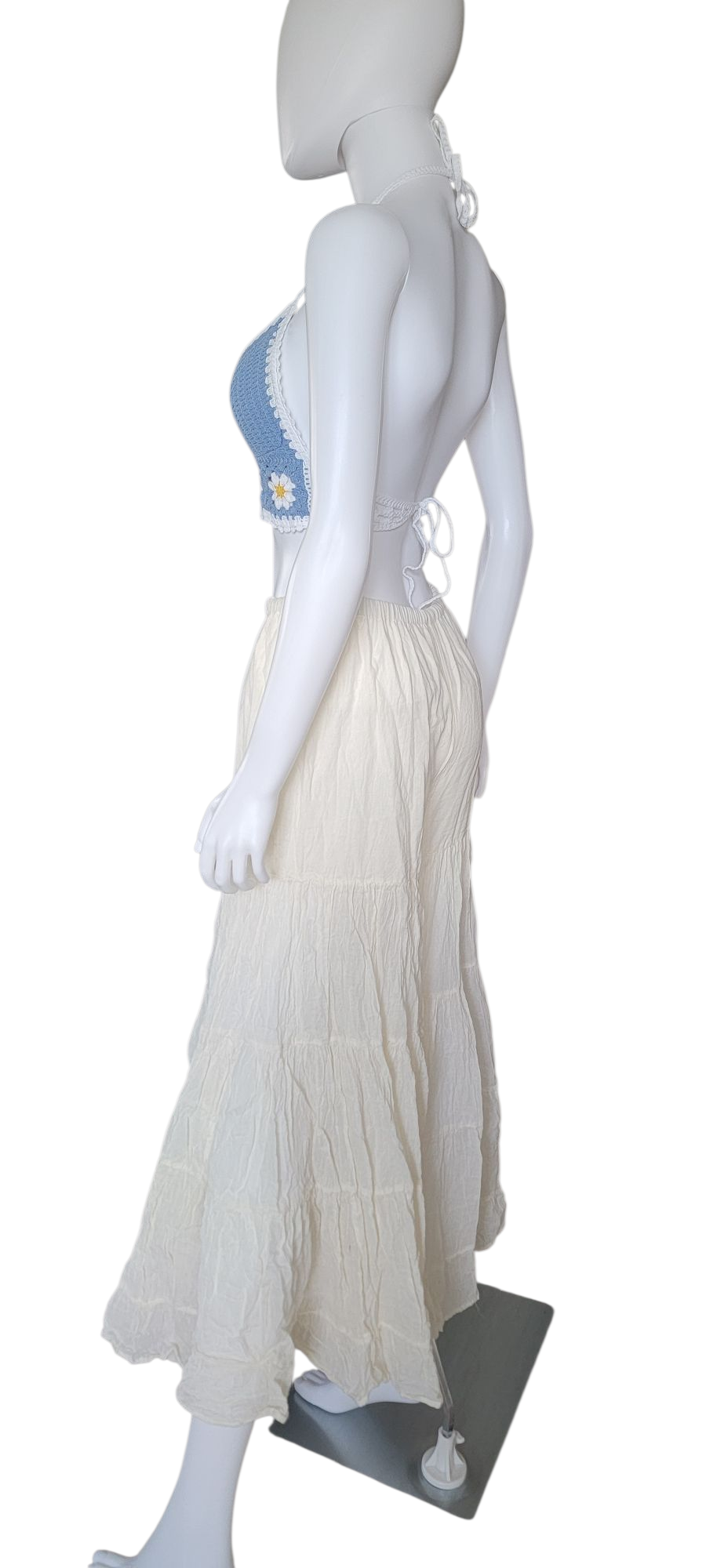 Evergreen Guardian Imports – wholesale Pants – Women's – TT254 Cotton Tier Pants Ivory3