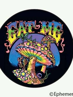 Button-Eat me (mushrooms) for wholesale by Ephemera