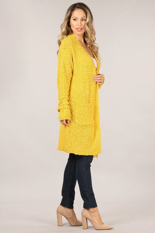 Oceanus Apparel - Wholesale Cardigan - Dames - OUG80160 Met Solid Popcorn versierde vesttrui18