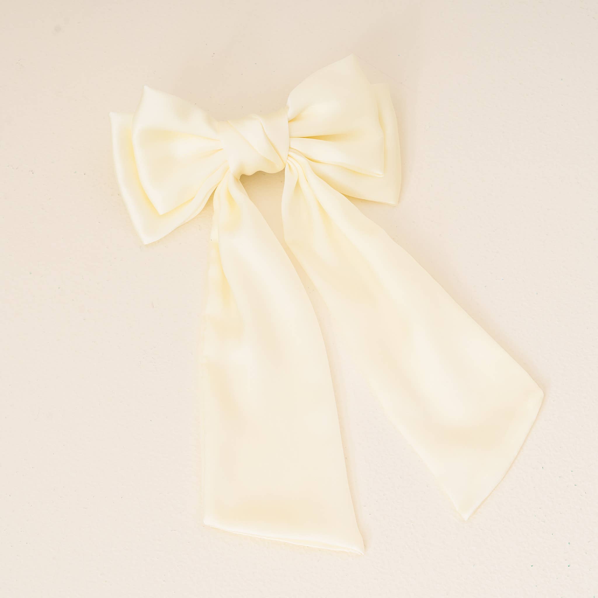 The Darling Effect - Wholesale Hair Bow - Women's - Satin Hair Bow- Cream1