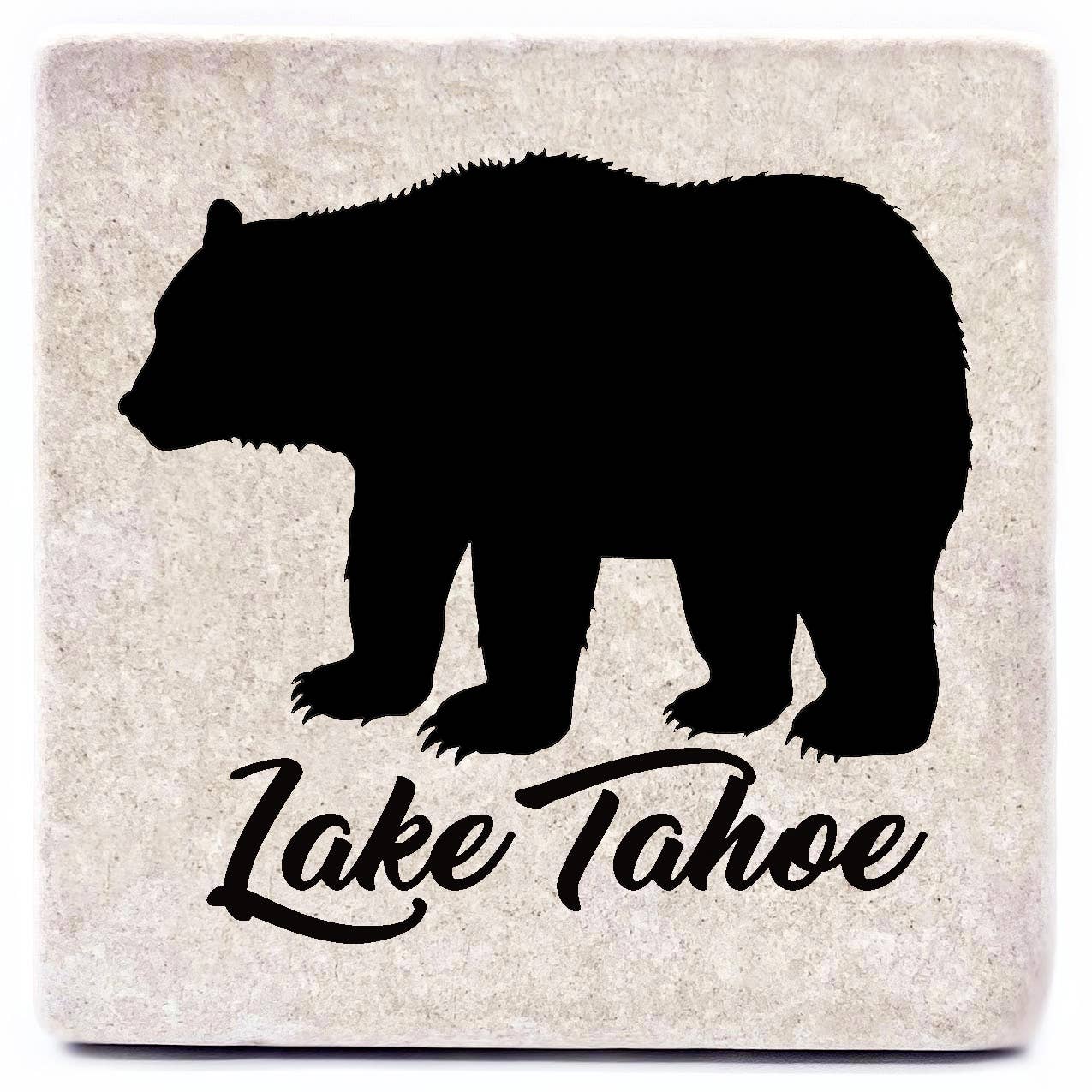 Noomoon - Wholesale Coasters - Lake Tahoe Bear Name Drop Stone Coaster [Pattern Options]0