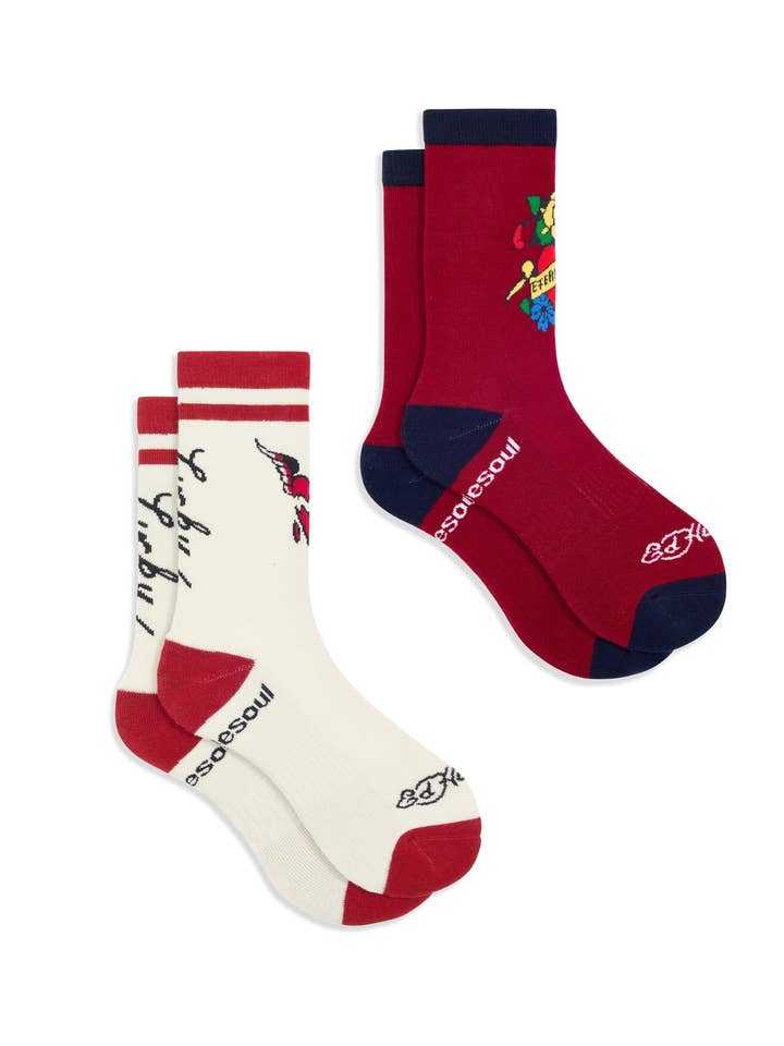Lot de 2 paires de chaussettes hautes Ed Hardy Lucky pour la vente par doublesoul