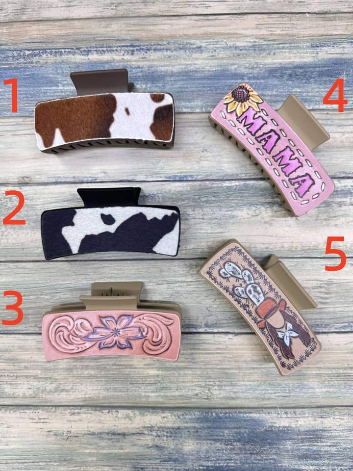 WESTERN PRINT HAIR CLIP for wholesale by DESHENG ENTERPRISE