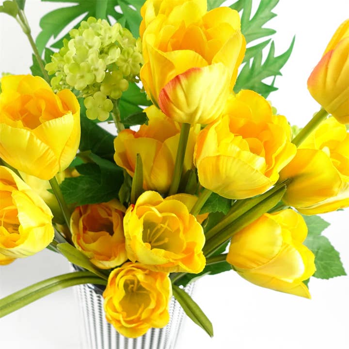 Leaf Design UK LTD โ wholesale Artificial flowers โ 80cm Artificial Tulip Yellow Stem4
