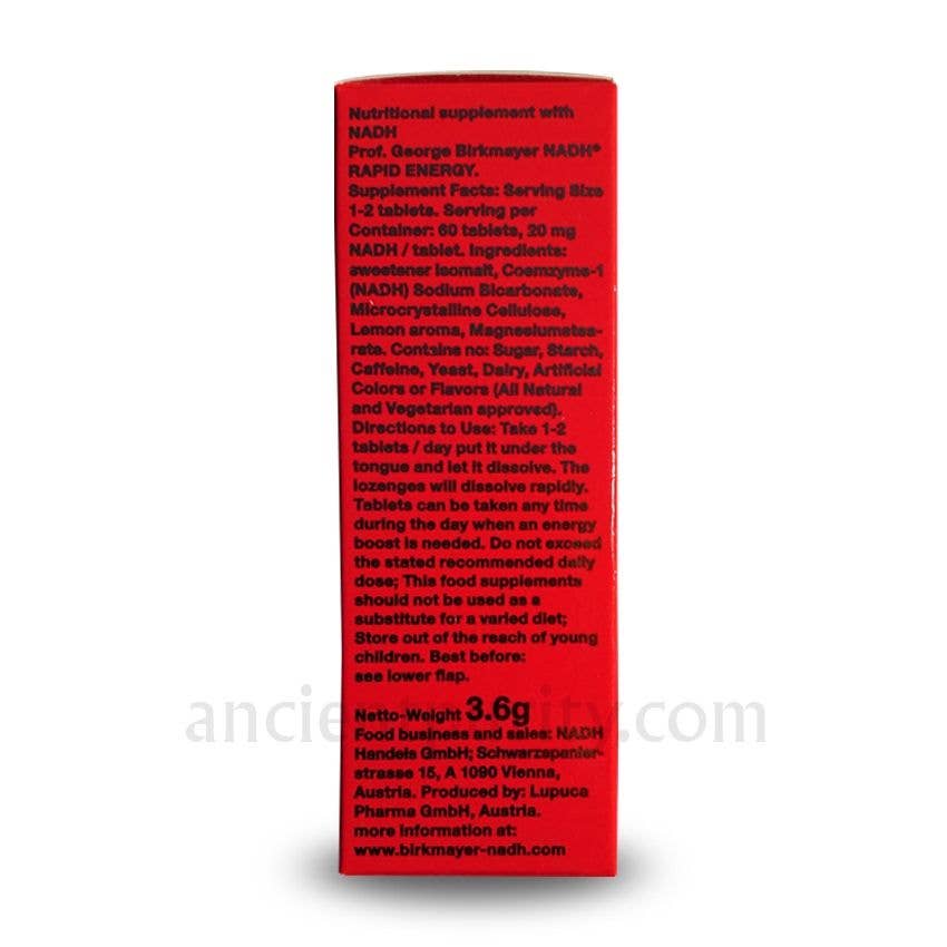 Ancient Purity – wholesale Toothpaste – NADH Rapid Energy | Prof Birkmayer 1