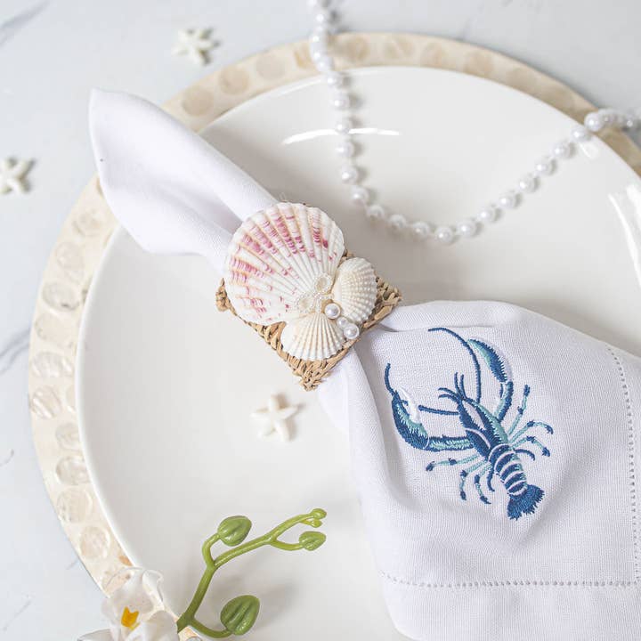 Tonkin Handicraft - Wholesale Napkin ring - Seagrass Shell Napkin Ring 81