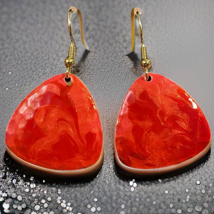 Red & Pink Marble Guitar Pick Lures of Love Earrings and other Purchase Wholesale metal lures. Free Returns & Net 60 Terms on Faire trending on Faire.