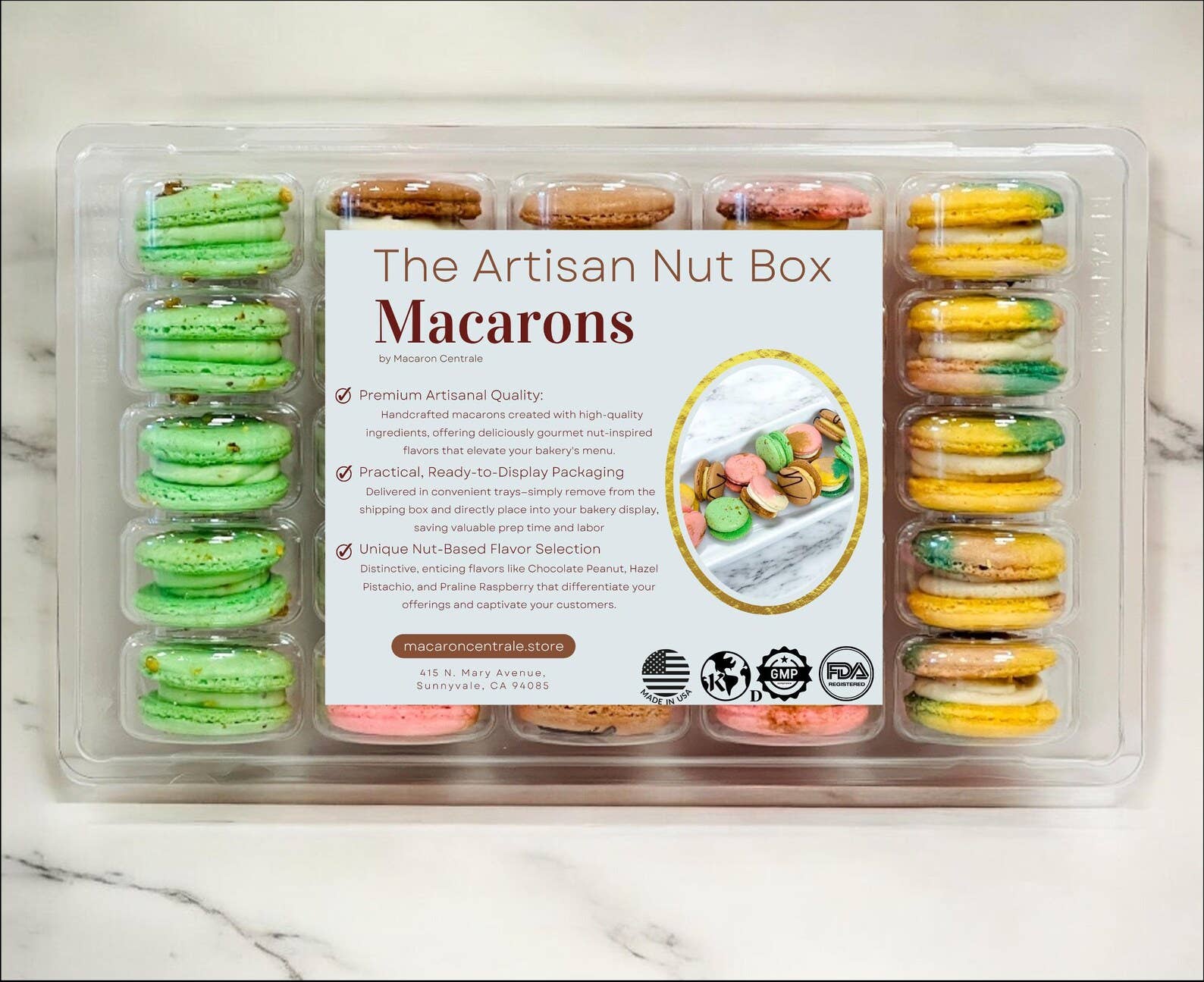 macaron centrale - Wholesale Cookie - Artisan Nut Delight French Macaron Assortment 3