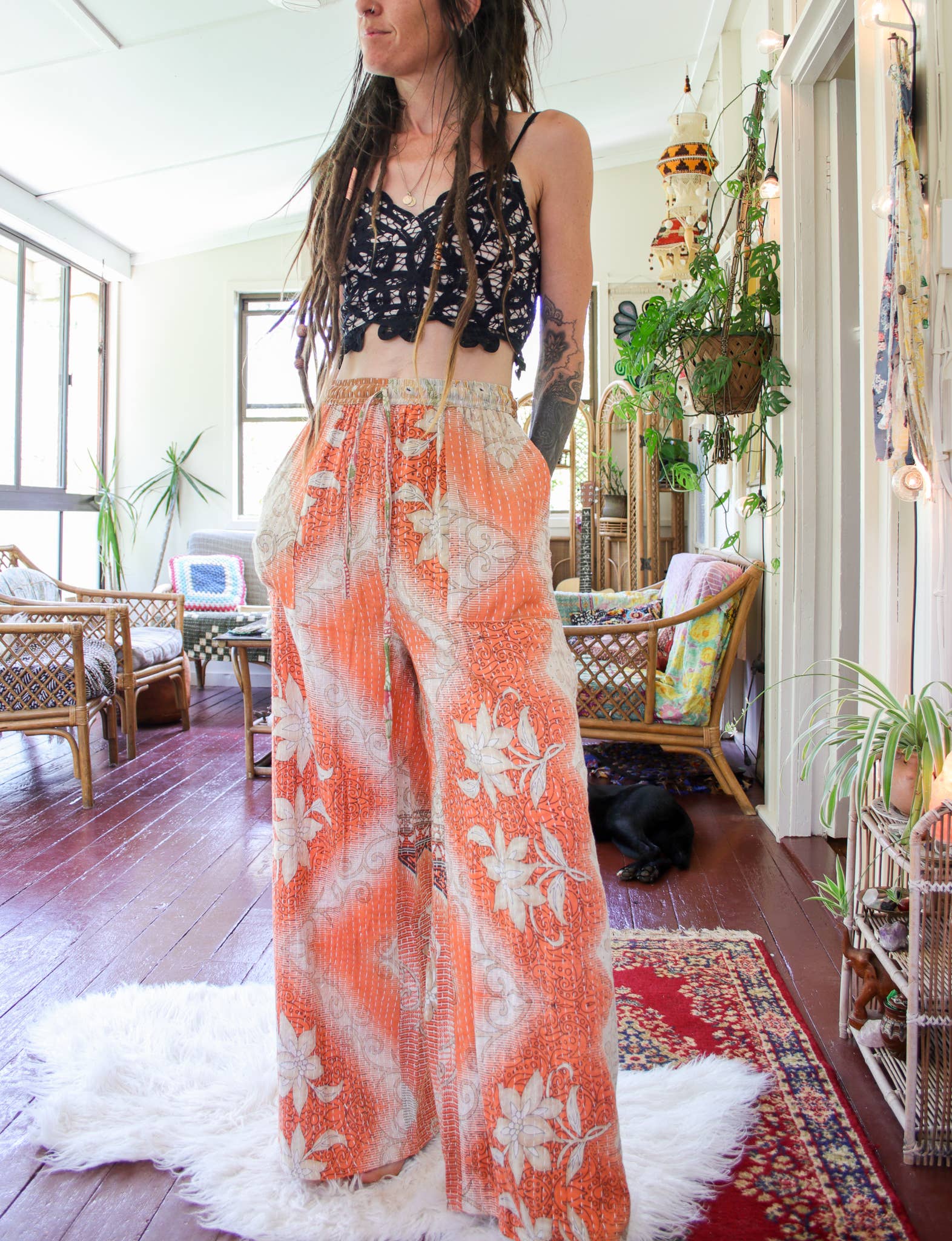 Renew Vintage - Wholesale Pants - Women's - Kantha Lounge Pants8