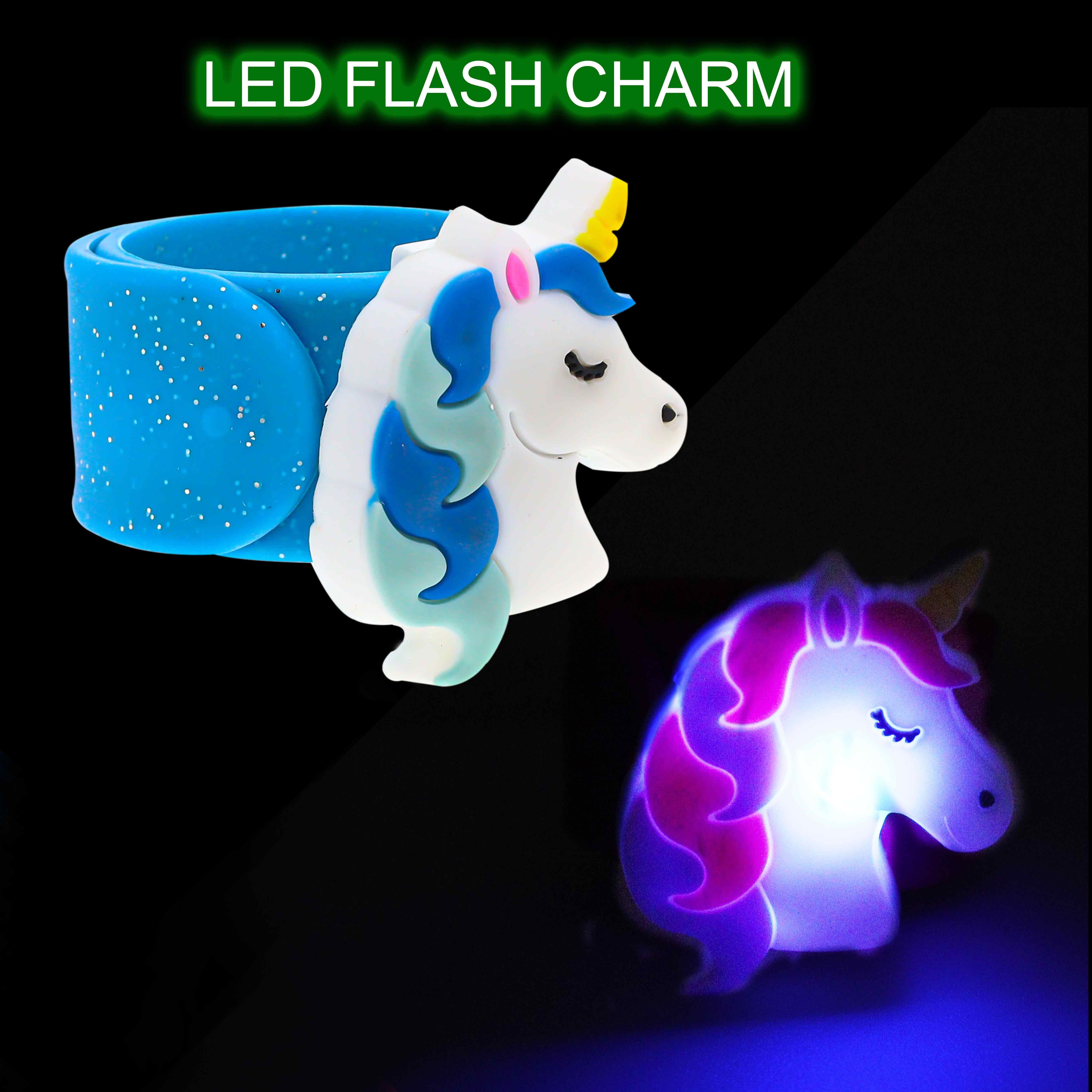 Frog Sac - Wholesale Light-Up Toy - Kids & Baby - Light Up LED Unicorn Slap Bracelets - 3 Pack1
