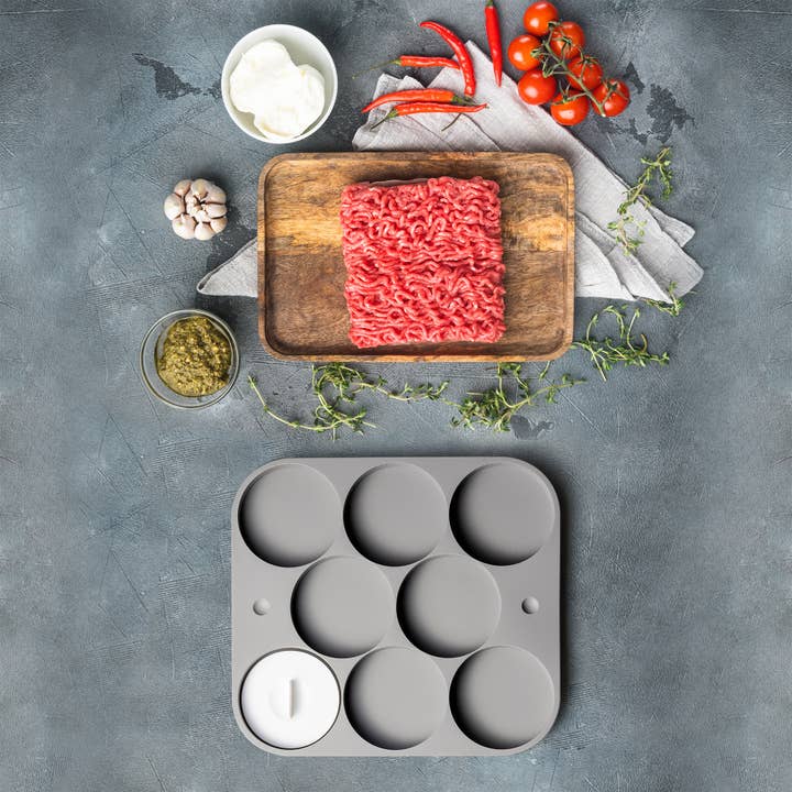 Fox Run Brands - Wholesale Kitchen tool/gadget - Outset Silicone Burger Press, 8 Burger Capacity,12.3”x 11.3"1