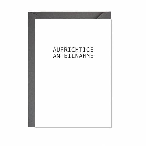 folding card high, SINCERE SYMPATHY, black for wholesale by 17;30