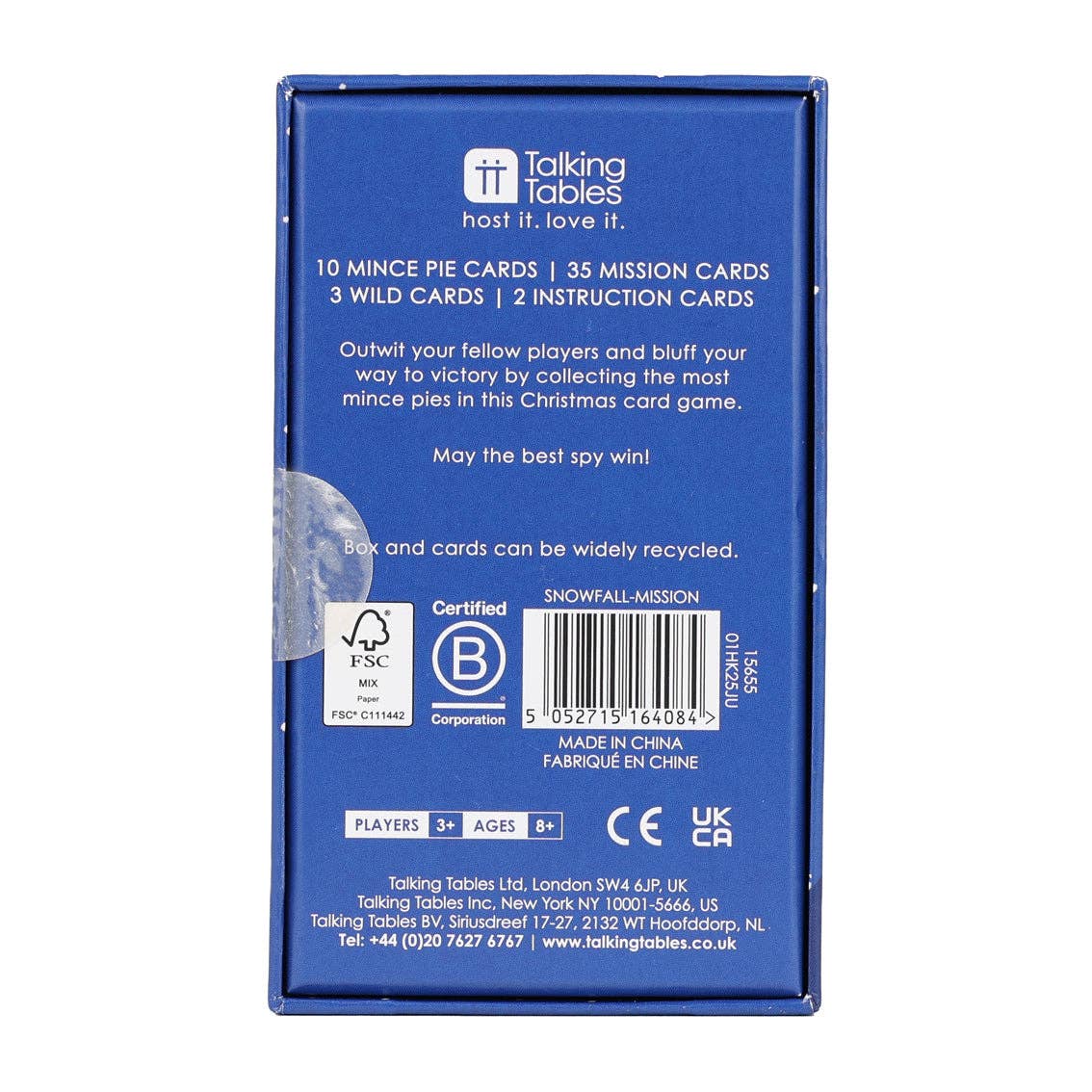 Talking Tables EU - Wholesale Card Game - Snowfall Mince Pies Christmas Game3