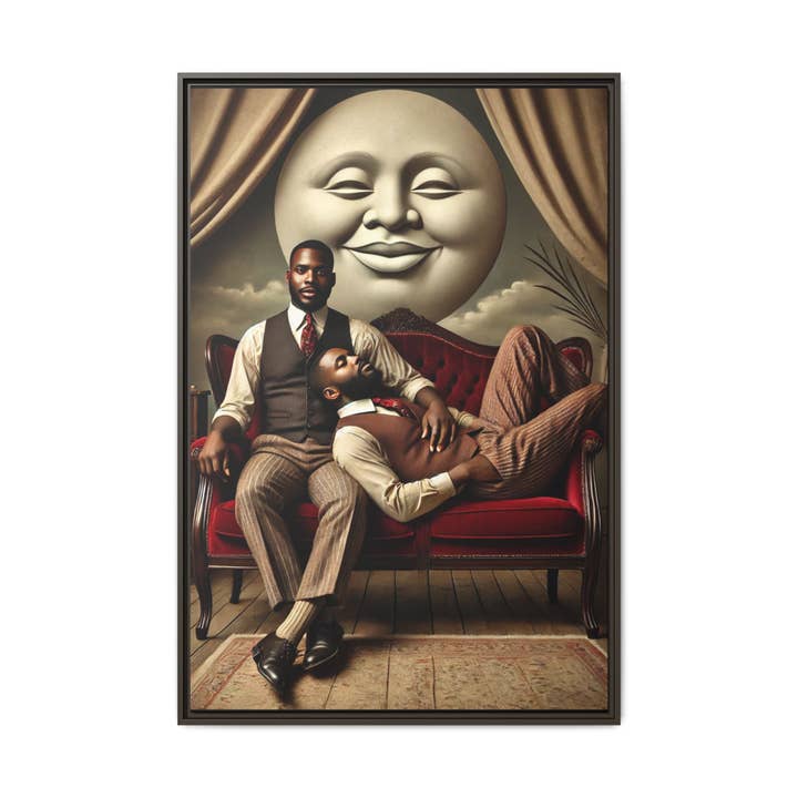 Walt & Pete - Wholesale Art Print - Missing Art Studies - Man In The Moon 00610