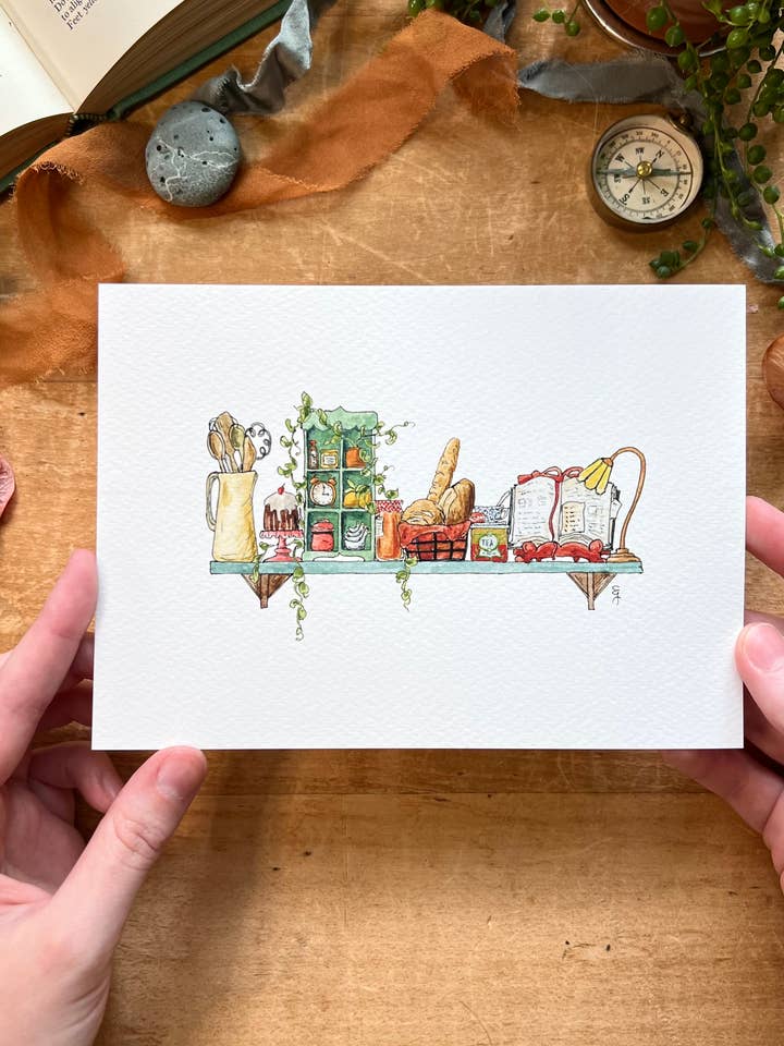 The Mini Baker's Shelf Giclée Print for wholesale by Lizzy Gass