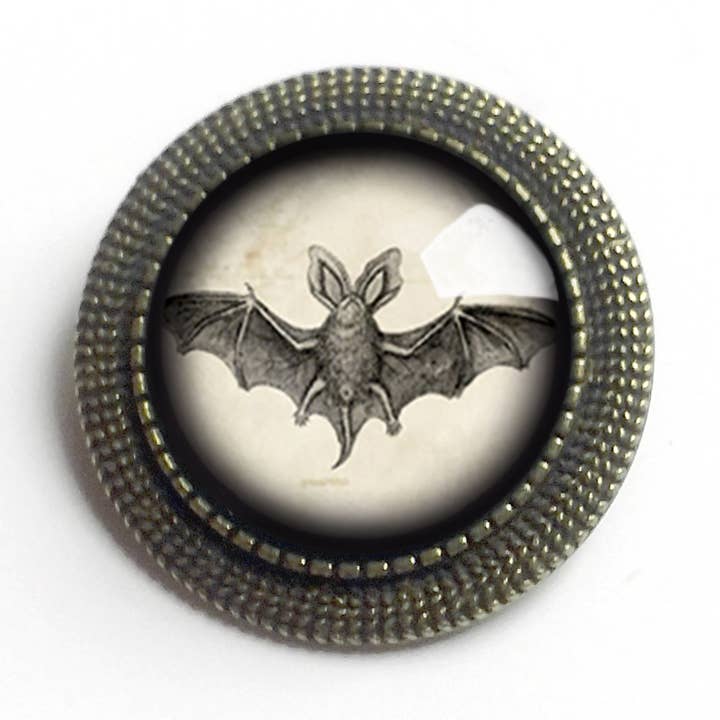 Victorian Bat Goth Halloween Brooch for wholesale by The Divine Iguana