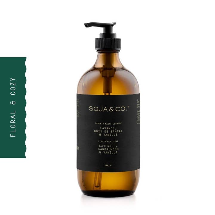 Savon à mains 500 ml | Lavande, Bois de santal & Vanille pour la vente par SOJA&CO.®