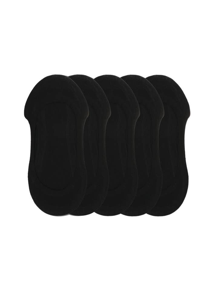 Infinity Classics International Inc. - Wholesale Socks - Women's - MeMoi Cotton Fine Edge Shoe Liner 5-Pack2