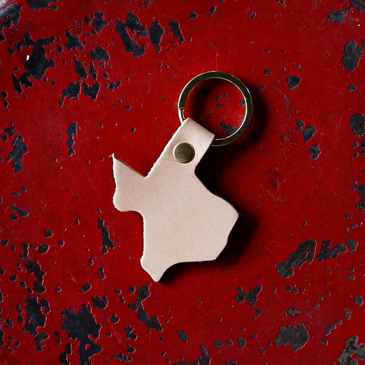 Porte-clés - État du Texas pour la vente par Odin Leather Goods