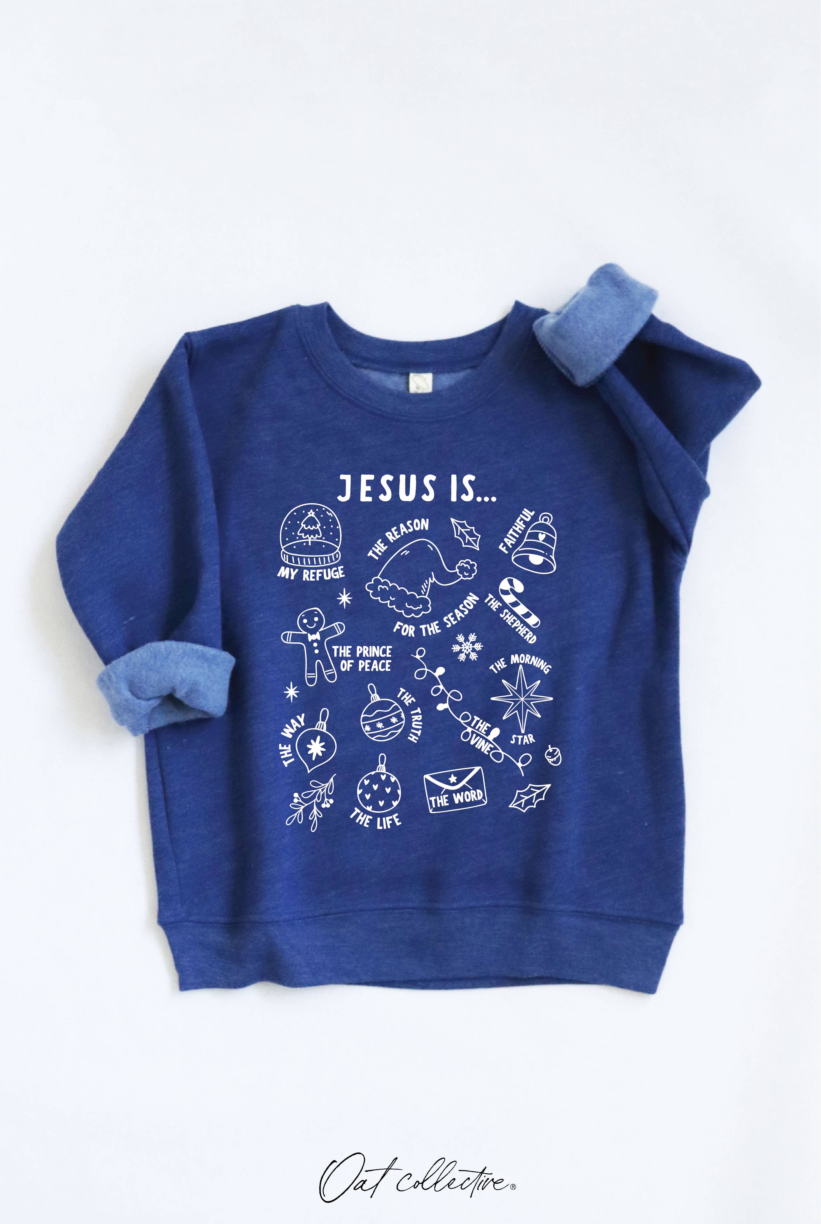 OAT COLLECTIVE - Wholesale Sweatshirt - Kids - JESUS IS... Toddler Graphic Sweatshirt2