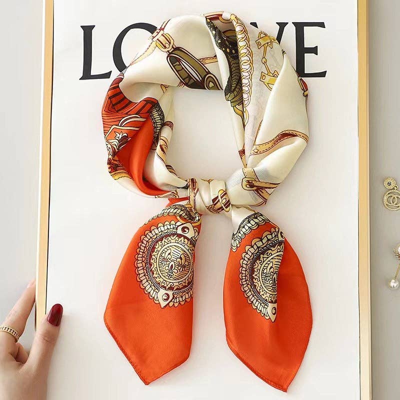 Marayn - Wholesale Scarf – Women's - Retro Chic 70cm Silk Scarf for Timeless Style3