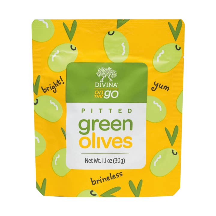 Pitted Italian Green Olives (40 Portion Packs) for wholesale by Divina