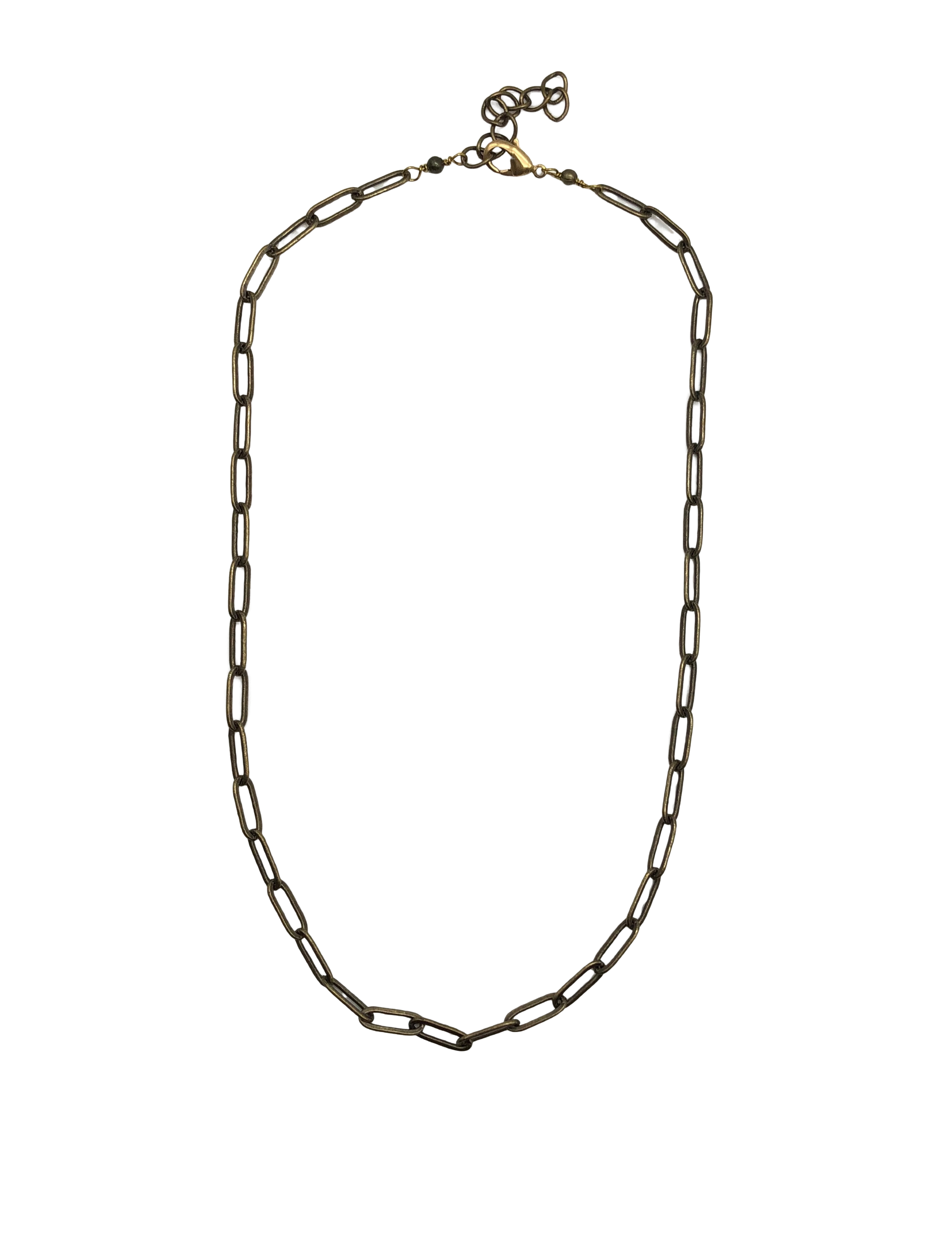 Seeds - Wholesale Link & Chain Necklace - Paper Clip Brass Chain Necklace2