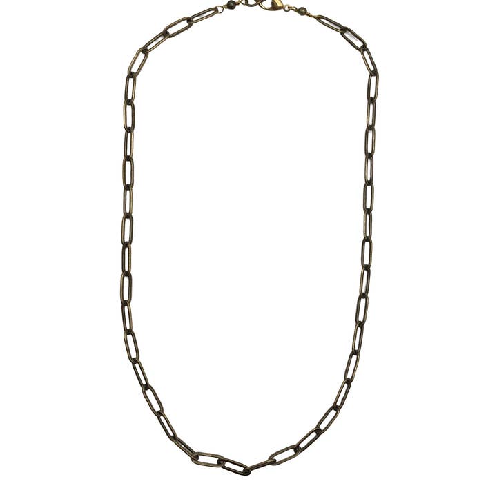 Seeds - Wholesale Link & Chain Necklace - Paper Clip Brass Chain Necklace2