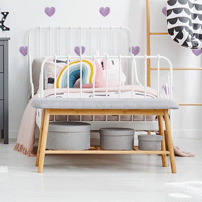 Pastel Watercolour Hearts Wall Stickers for wholesale by Mica-Mica