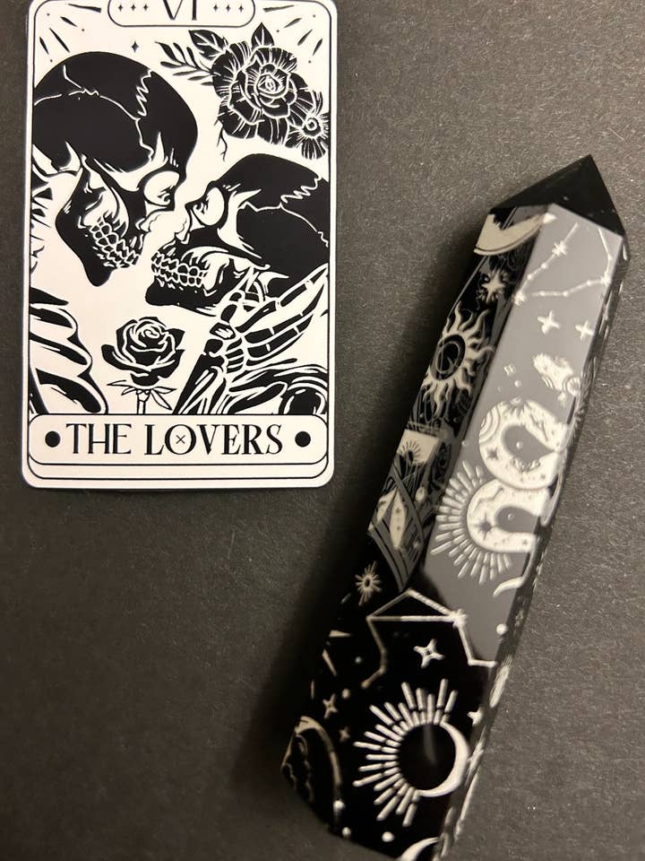 “The Lovers” Tarot Card Stickers for wholesale by Uniquely Made Design