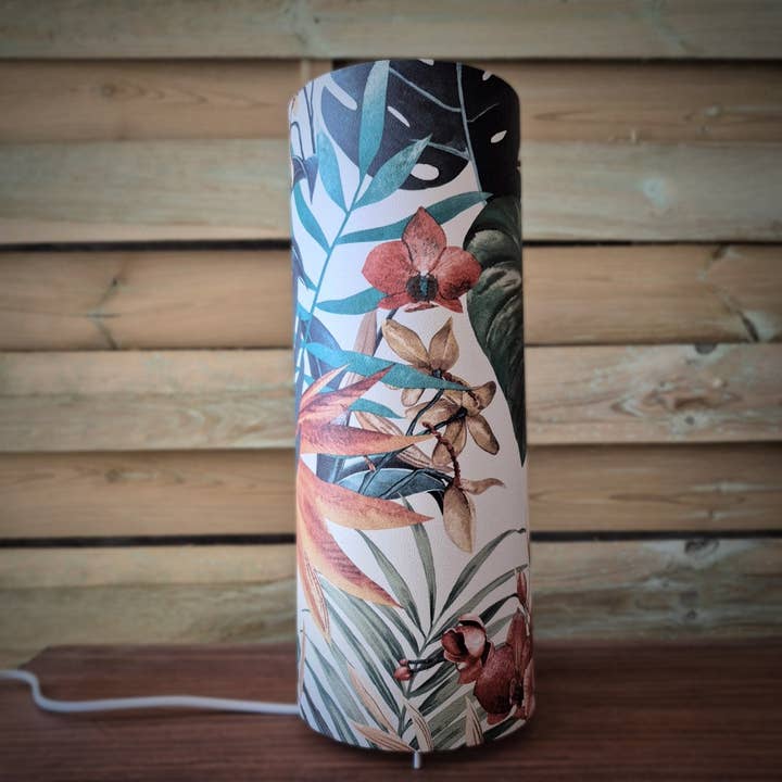 MIV Création Fleurie - Wholesale Accent/Desk Lamp - Tropical Print 2 Ambient Tube Lamp1
