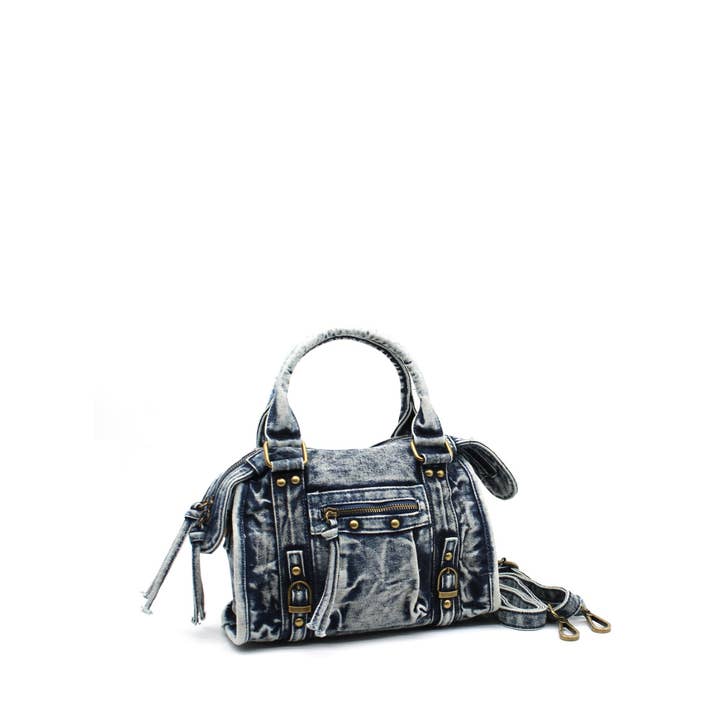 Vimoda - Wholesale Top Handle Bag - Women's - DENIM Mini denim handbag