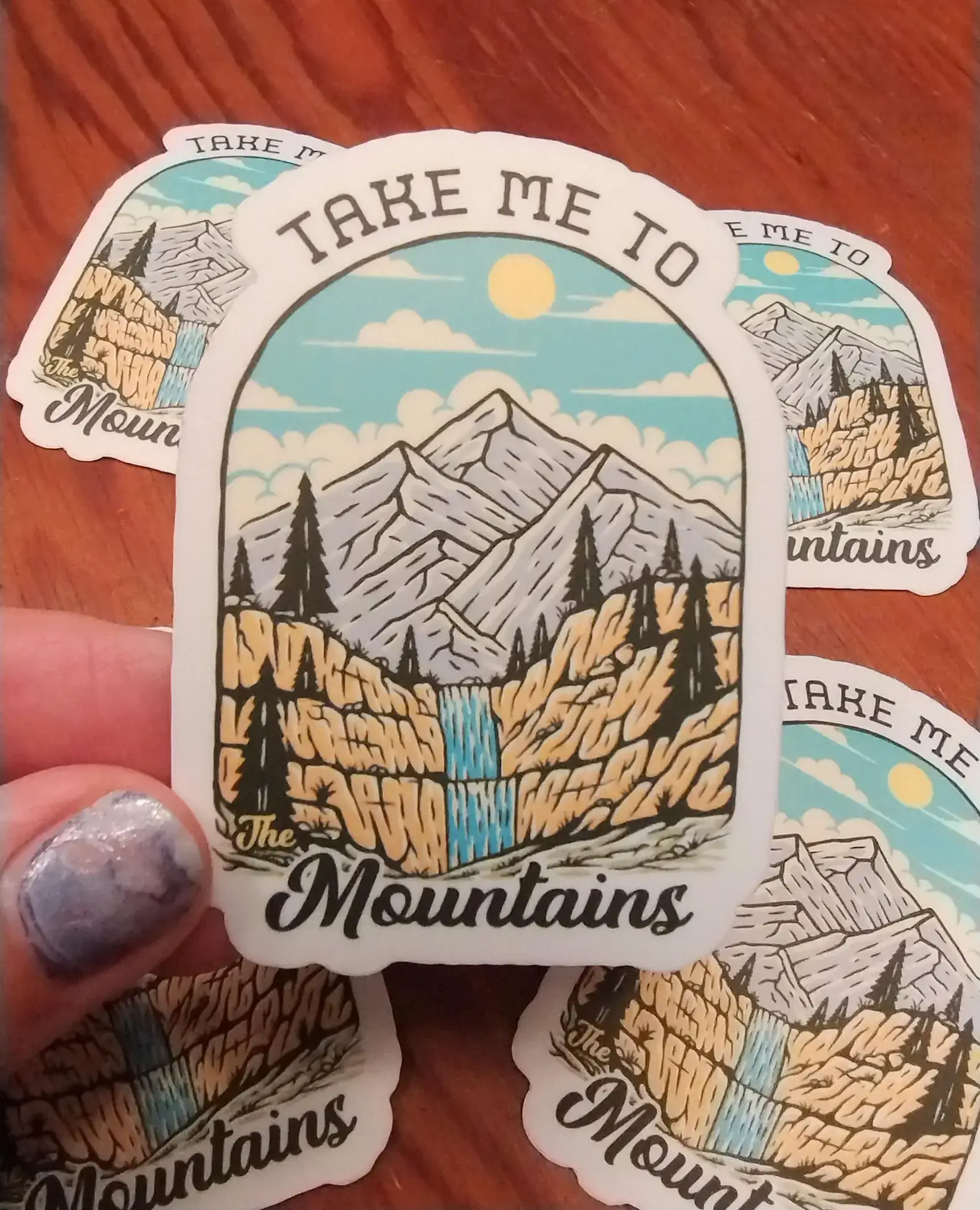The Crafty Bookworm3 - Wholesale Sticker - Take Me To The Mountains Sticker, Scenic, Nature Lovers2