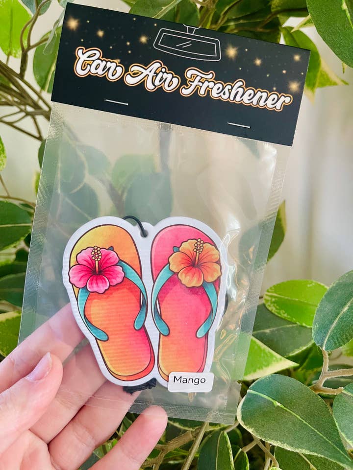 Flip Flop Air Freshener for wholesale by Scents & Shenanigans Co