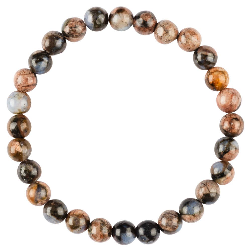 Benjamin International - Wholesale Beaded Bracelet - 6mm Crystal Gemstone Stretch Bracelets6