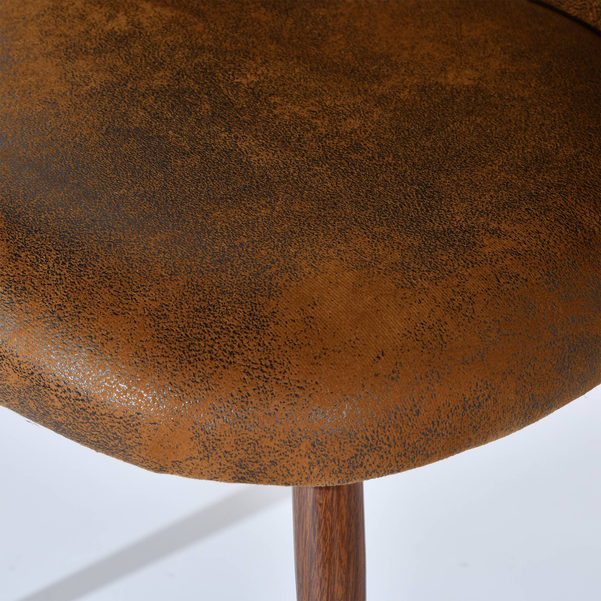 39F Inc. – Großhandel Stühle – Retro Industrieller Wildleder-Esszimmerstuhl (1 Stk.) - Metallbein20