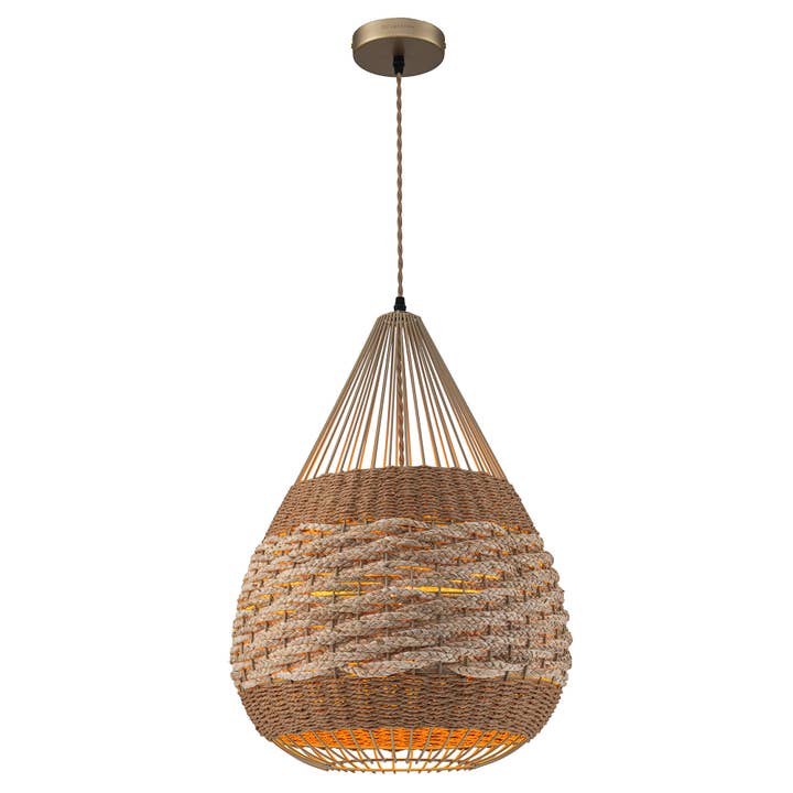 Multi Palma 1-Light Two Tone Teardrop Pendant Light for wholesale on Faire