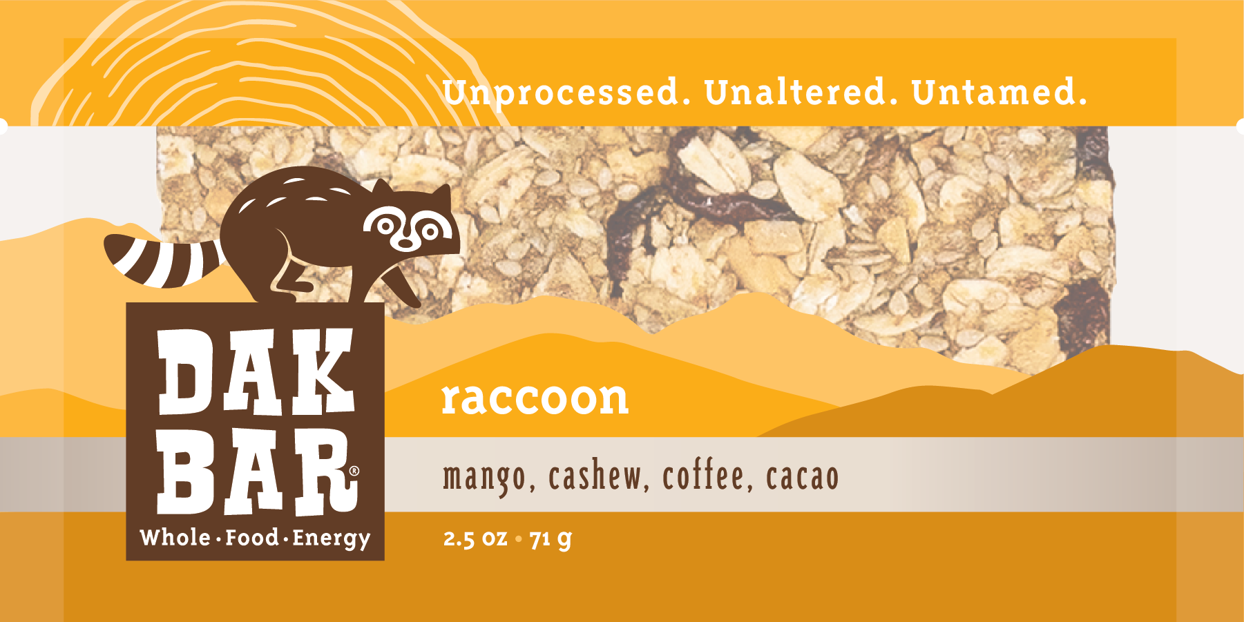 Dak Bar - Wholesale Snack Bar - Raccoon Bar - Cashew, Mango, Cacao, & Coffee Bean Snack Bar2