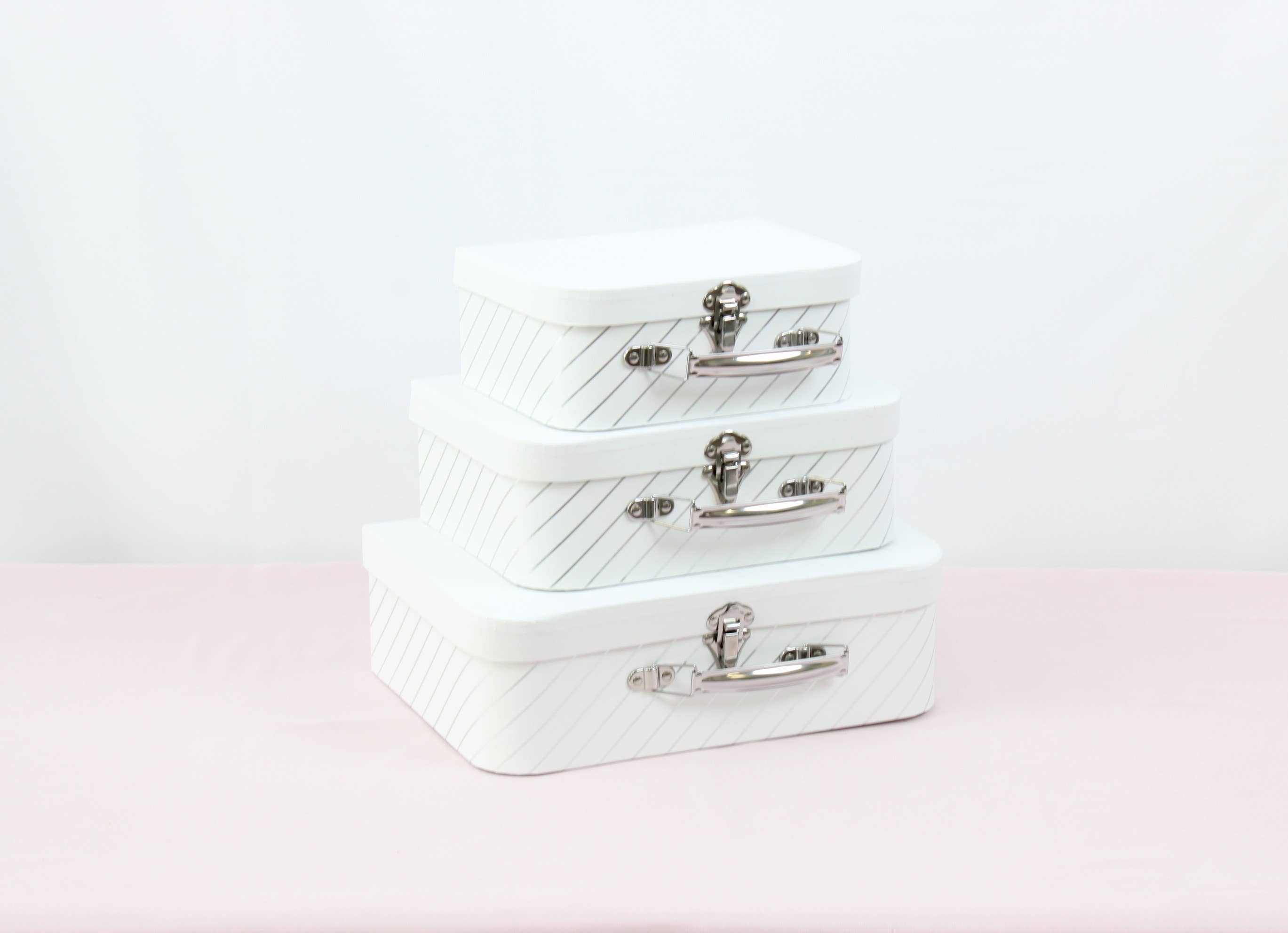 Elegant Design Supply – wholesale Gift box – Gold Stripe Suitcase Flower Gift Box6