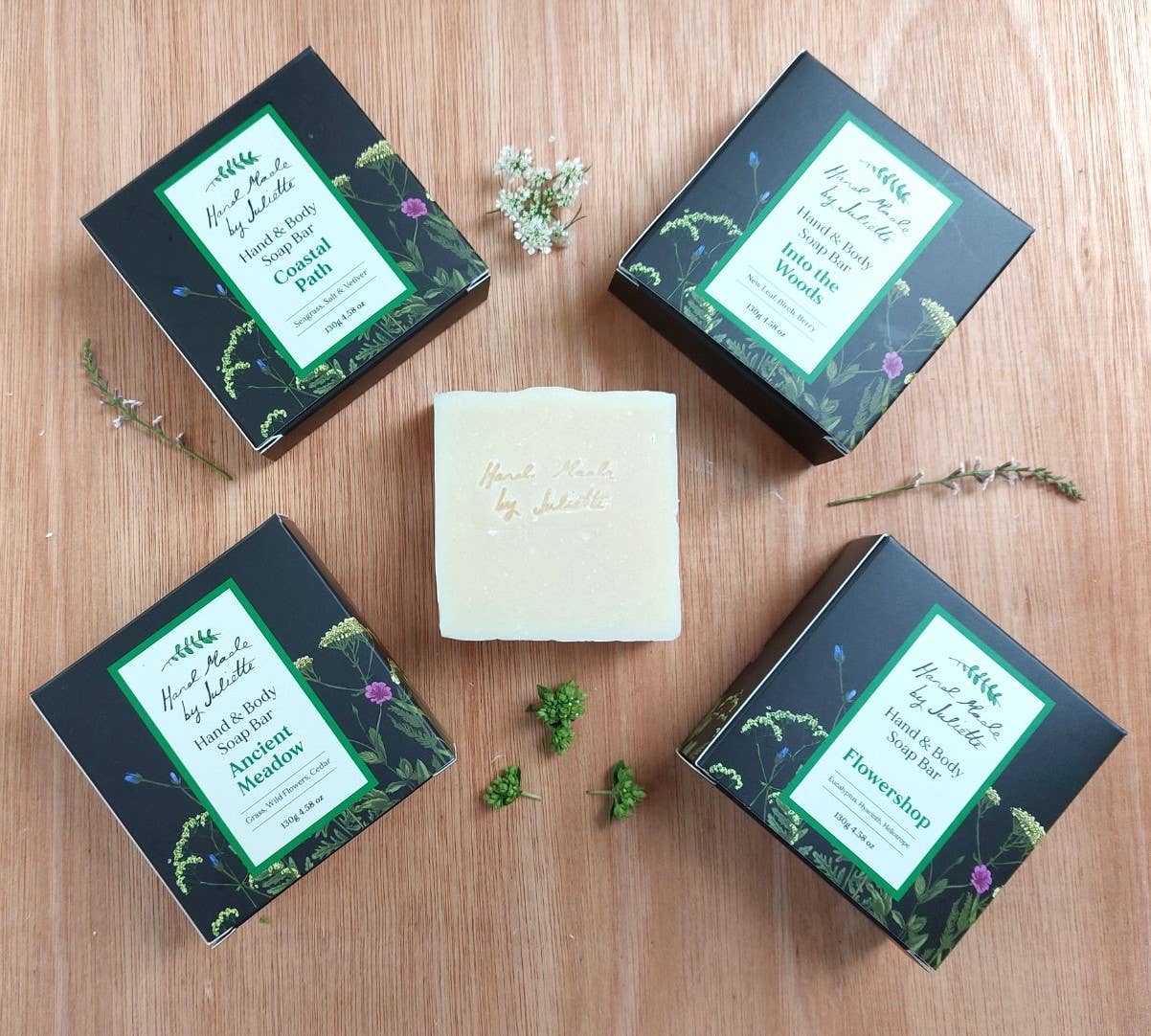 Handmade by Juliette – wholesale Bar Soap – Into the Woods Hand and Body Soap Bar 130g3